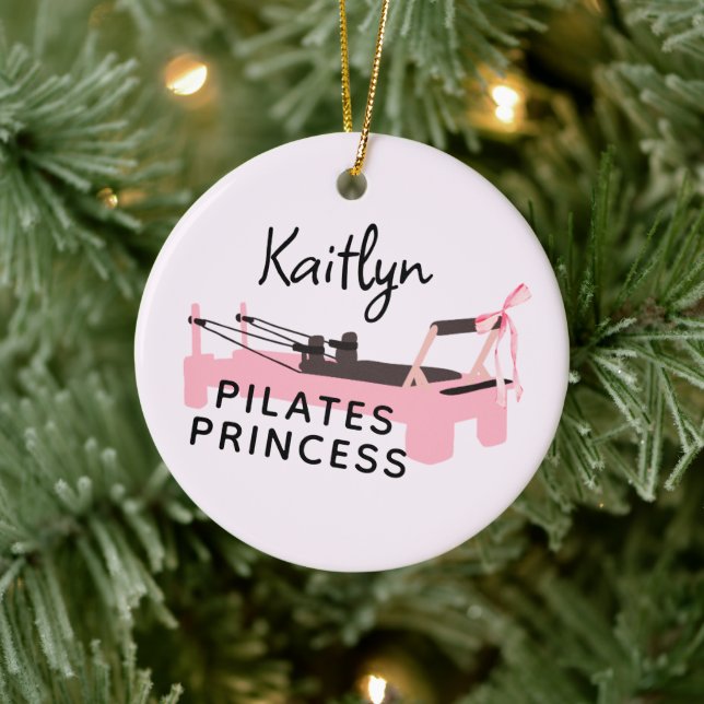 Pink Pilates Princess Reformer  Ceramic Tree Decoration (Tree)