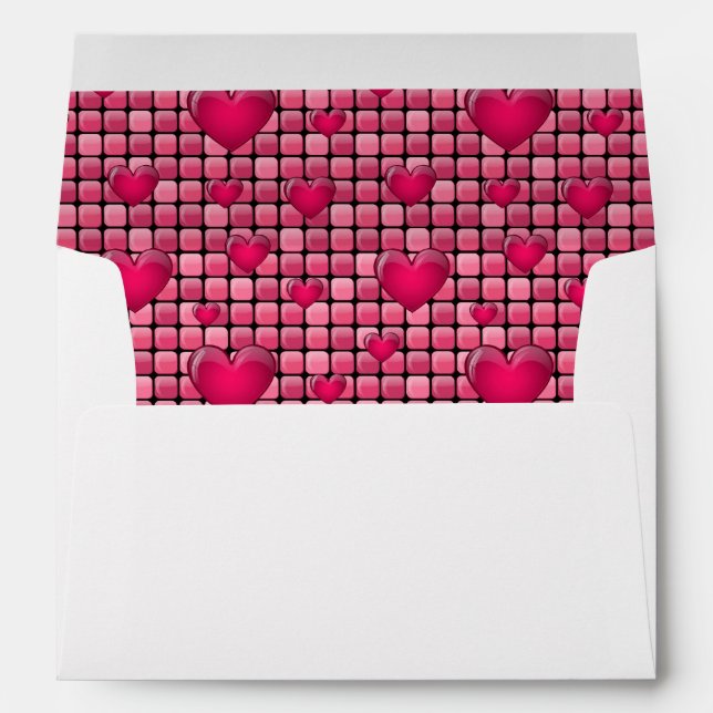 Pink Pile With Hearts Envelopes (Back (Bottom))