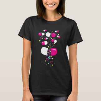 Pink Pills Medicine Music Hearts Love T-Shirt
