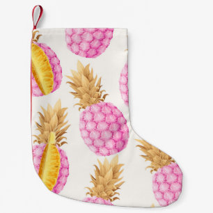 Pink Pineapple: High Detailed Vintage Small Christmas Stocking