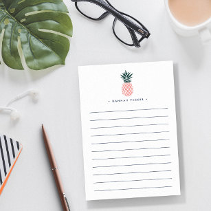 Pink Pineapple   Lined To Do List Post-it Notes