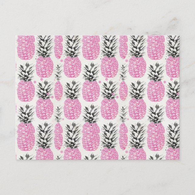 Pink Pineapple Postcard (Front)