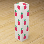 Pink Pineapple White  Wine Box<br><div class="desc">Pink and White Wine Box with Pink Pineapple Pattern. More products with this design are in the collection below.</div>