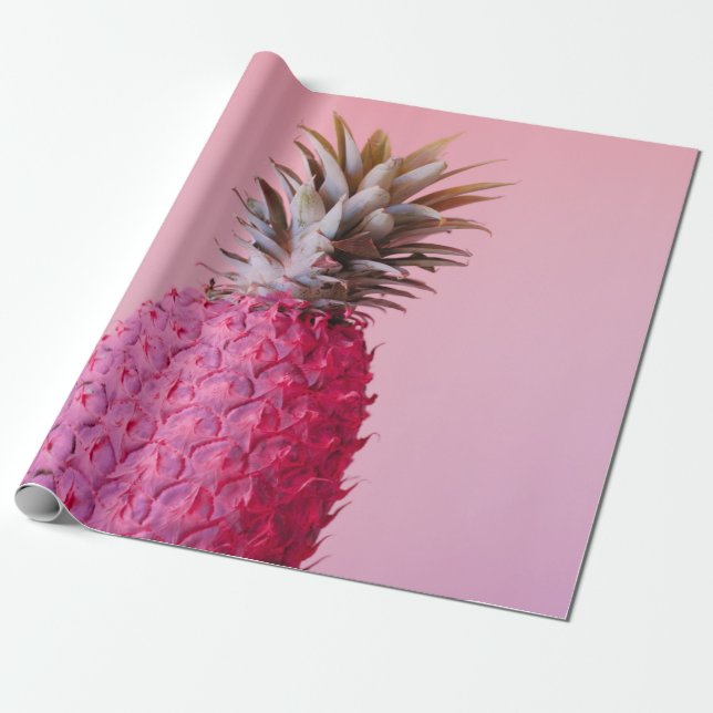 PINK PINEAPPLE WRAPPING PAPER (Unrolled)
