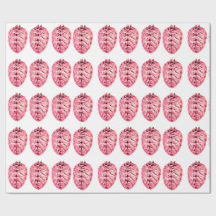 Pink Pinecones Wrapping Paper