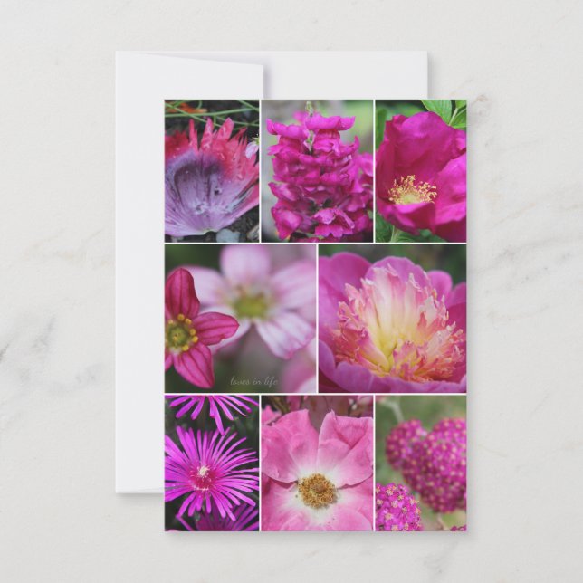 Pink Pink Pink Flower Card (Front)