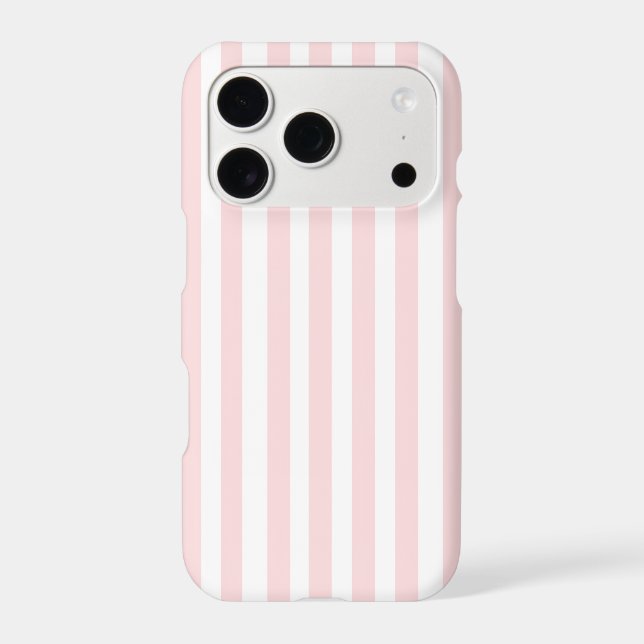 Pink Pinstripe iPhone Case | Preppy Coquette (Back)
