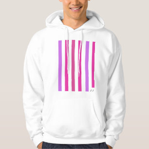 Pink Pinstripe Unisex Pullover Hoodie