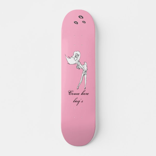 pink pinup 23, rtouched, rtouched, rtouched, Co... Skateboard (Front)
