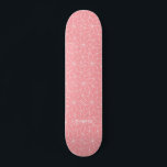 Pink Pinwheel Flower & Name Skateboard<br><div class="desc">Decorate this pink pinwheel flower skateboard with your name or delete for a cool,  pink and white skateboard.</div>