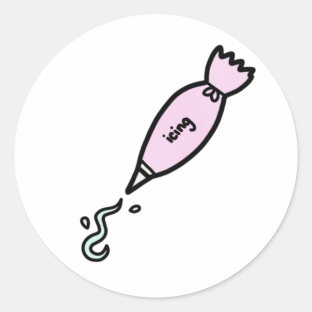 Pink Piping Bag Sticker (Front)