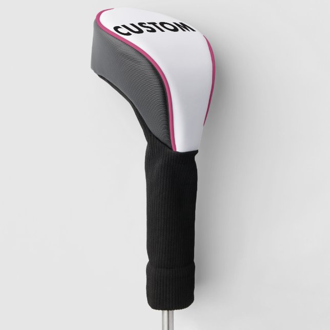 PINK Piping Custom Golf Driver Headcover Blank (Angled)