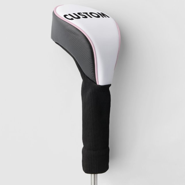 PINK Piping Custom Golf Driver Headcover Blank (Angled)