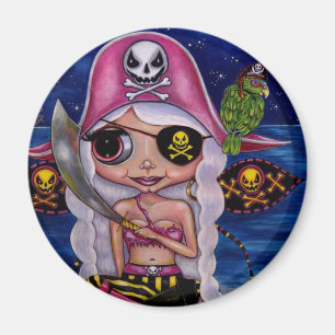 Pink Pirate Fairy Magnet