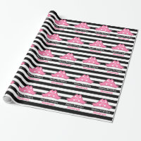 Pink Pirate Personalised Birthday Wrapping Paper