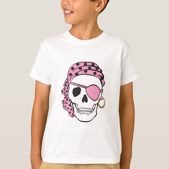 Pink Pirate Skull T-shirt (Front)