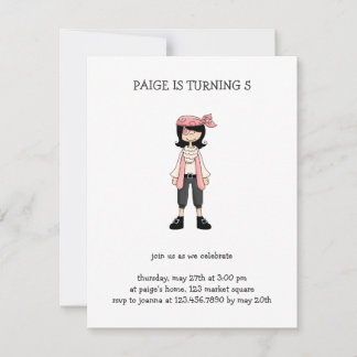 Pink Pirates · Pirate Girl #10 Invitation