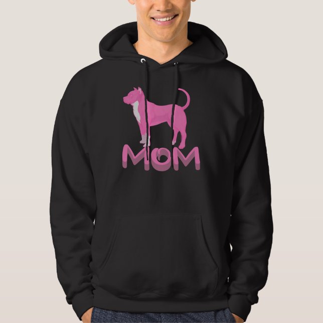 Pink Pitbull Mum Hoodie (Front)