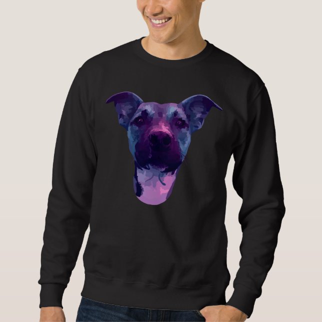 Pink Pitbull Puppy Sweatshirt (Front)