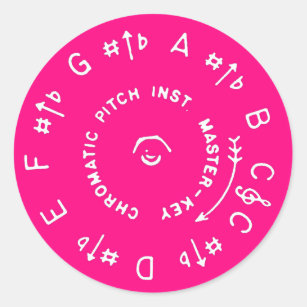 Pink Pitch Pipe Classic Round Sticker