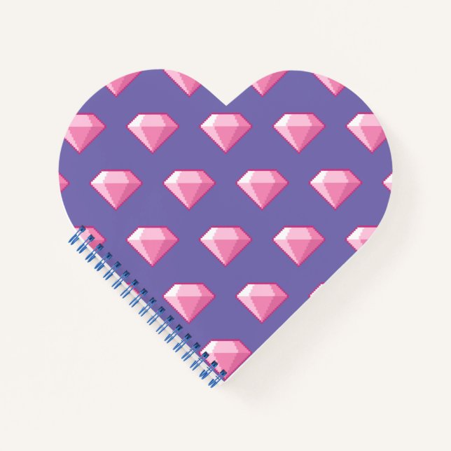Pink Pixel Diamond Notebook (Front)