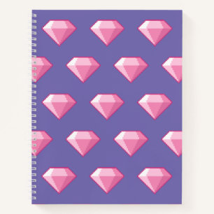 Pink Pixel Diamond Notebook