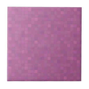 Pink pixelated mosaic decor ceramic tile