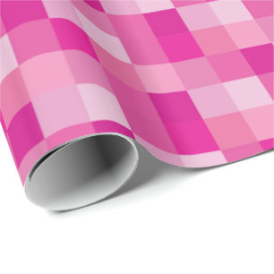 Pink Pixelated Pattern Wrapping Paper