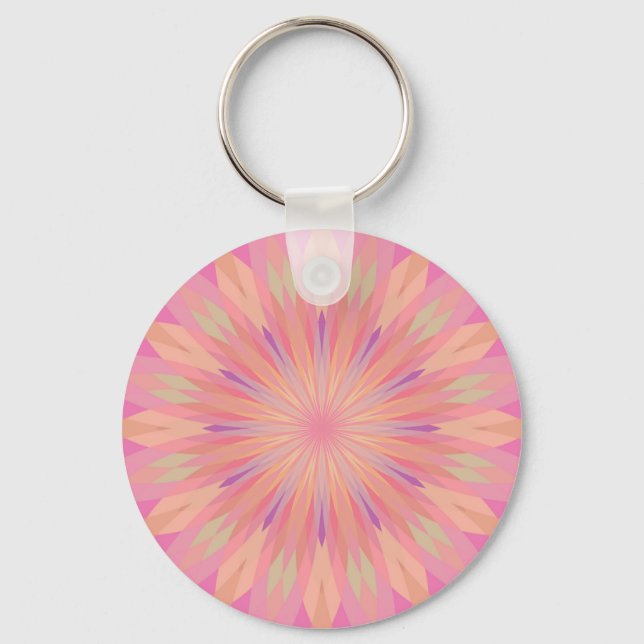 Pink Pixels 3 Key Ring (Front)