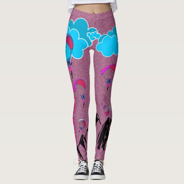 Pink Pixie Dust Paragliding legging (Front)