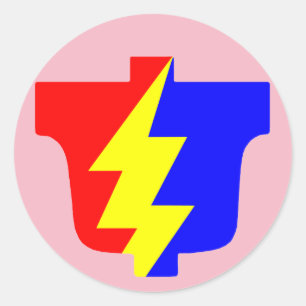 Pink PLA Round Sticker Designed by Chad