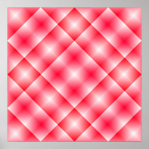 Pink Plaid Background Poster