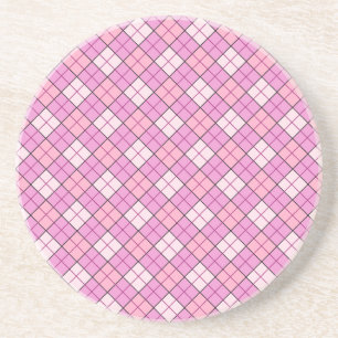 Pink Plaid Coaster