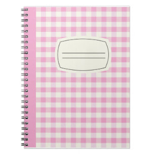 Pink Plaid Composition Notebook 