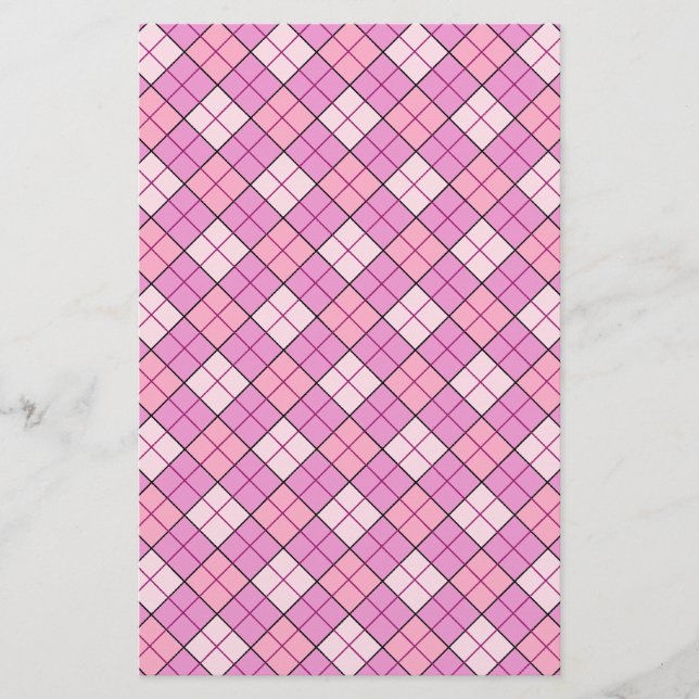 Pink Plaid Craft Paper (Front)
