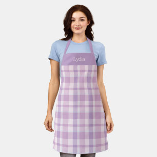 Pink Plaid Custom Apron