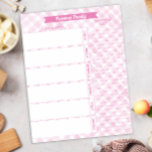 Pink Plaid Family Meal Planner and Shopping List  Notepad<br><div class="desc">Pink plaid family meal planner and shopping list for an organised week ahead any family can use. This meal planner template could be customised by changing the wording as you see fit. You could change it for events and scheduling or more niche needs as needed. Makes a great gift idea...</div>