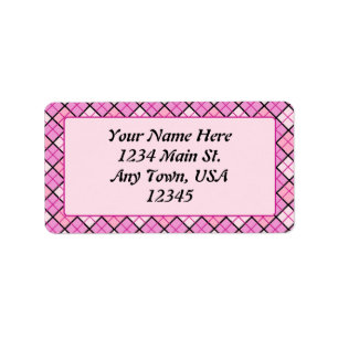 Pink Plaid Label