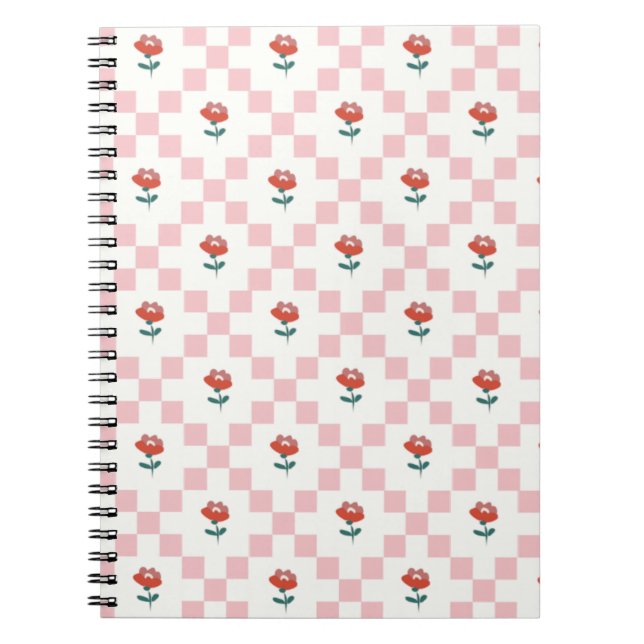 Pink plaid notebook (Front)