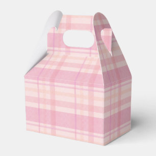 Pink Plaid Party Favour Box – Stylish Gift Box for
