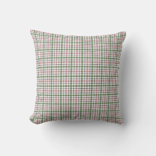 Pink Plaid Pillow