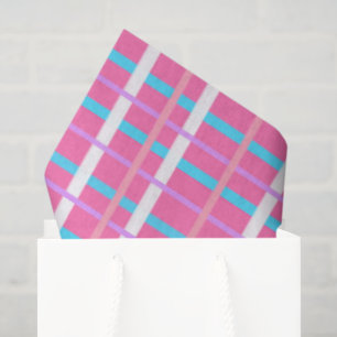 Pink Plaid Pop Tissue Paper