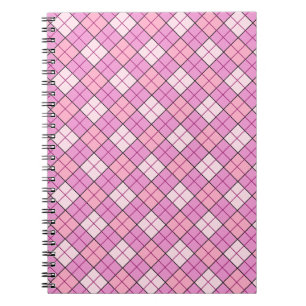 Pink Plaid Spiral Notebook