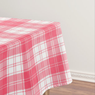 Pink Plaid Tablecloth