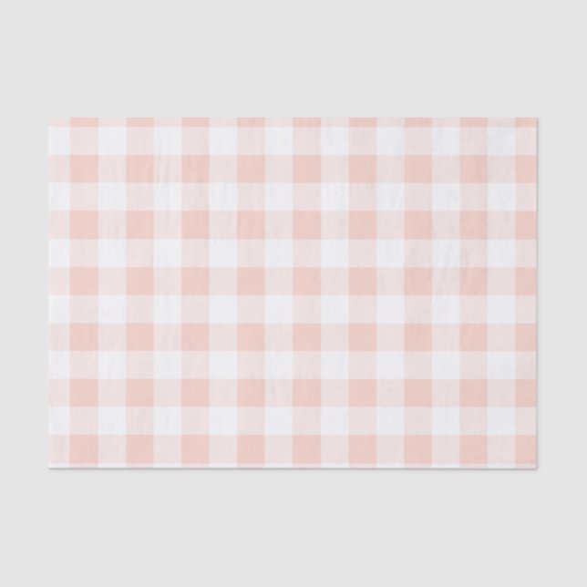 Pink Plaid Tissue Paper (Front)
