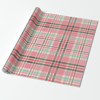 Pink Plaid Wrapping Paper