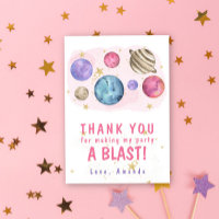 Pink Planets Space Birthday Party