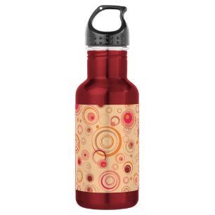 Pink Playful Retro Circles 532 Ml Water Bottle