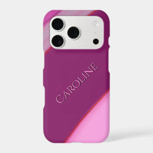 Pink Plum Stripes Personalised Name