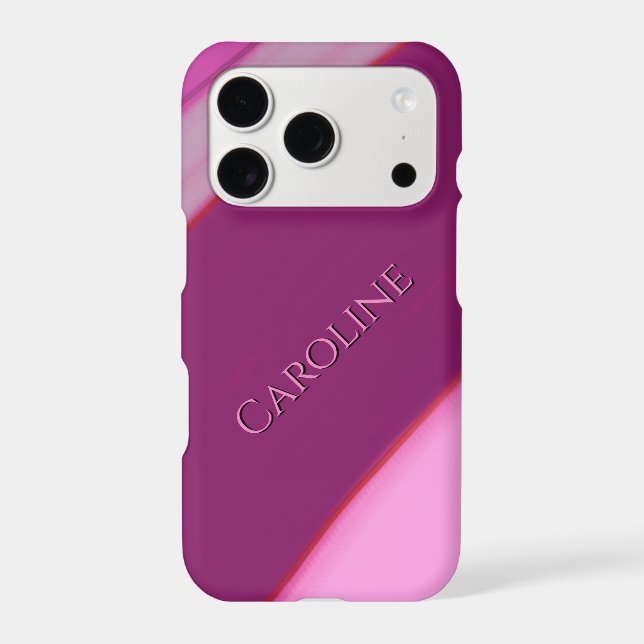 Pink Plum Stripes Personalised Name  (Back)